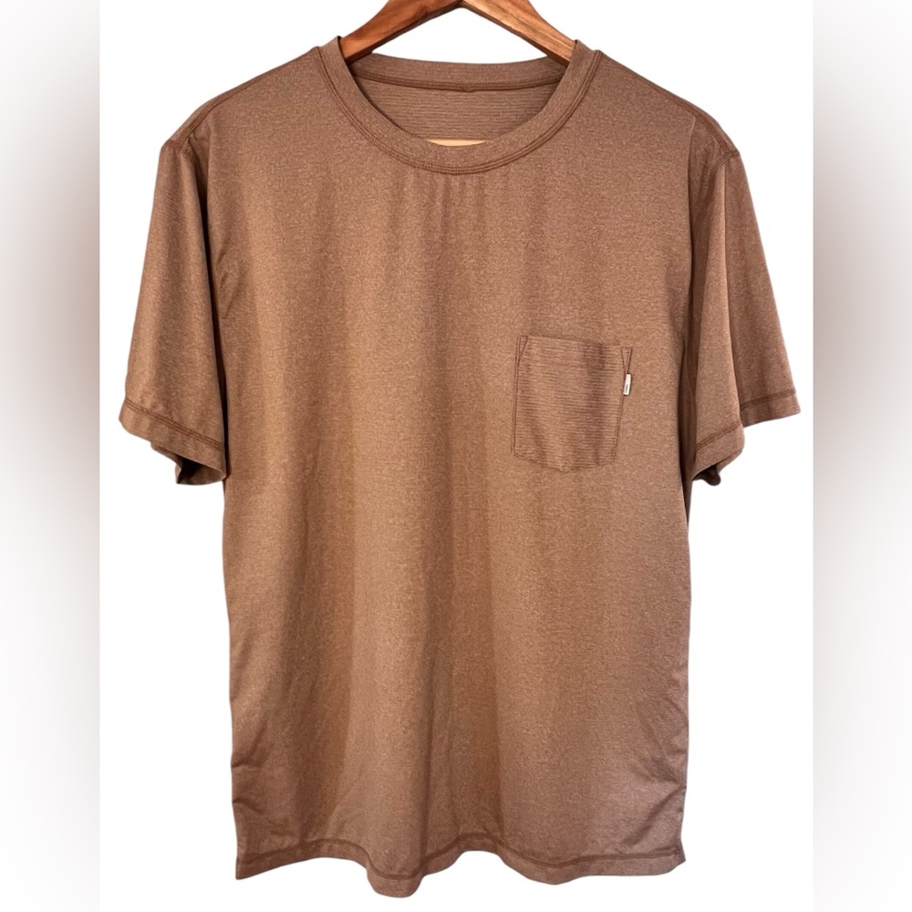 Vuori Brown Short Sleeve Tee Relaxed Fit Crew Neck